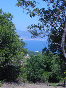 Baie Ajaccio vue des terrains en vente du lotissement en Corse